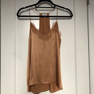 Cami NYC Racer back Silk Camisole